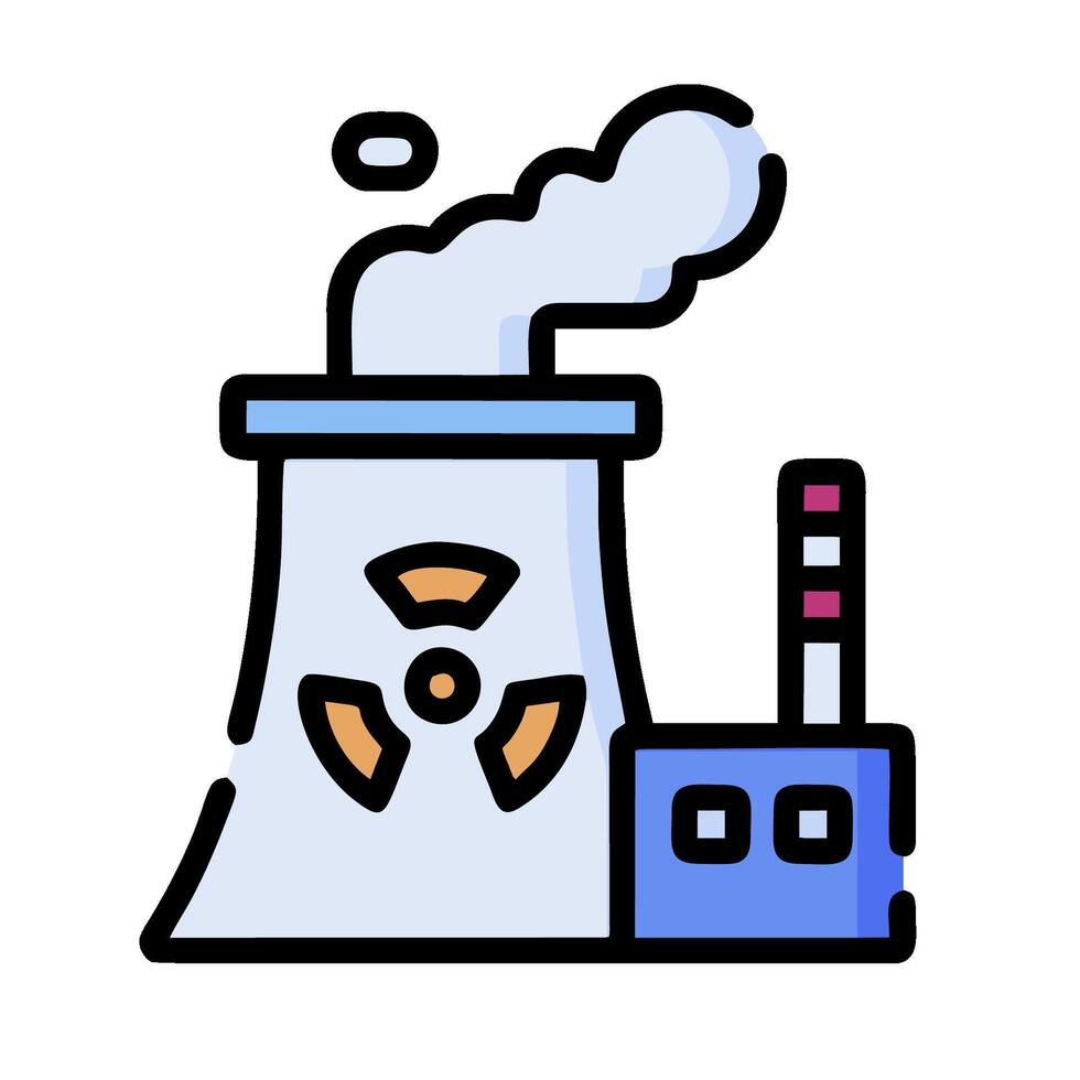 An icon of a nuclear power plant vector