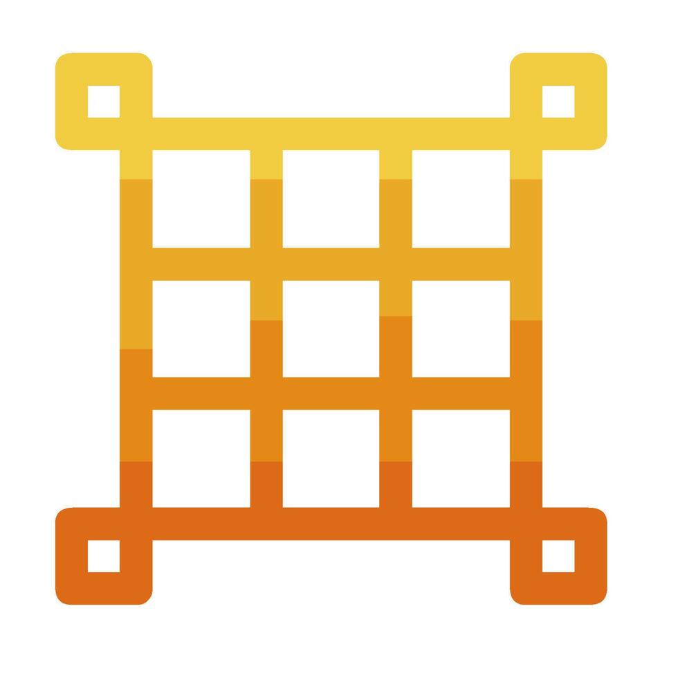 A square grid with orange squares on it vector