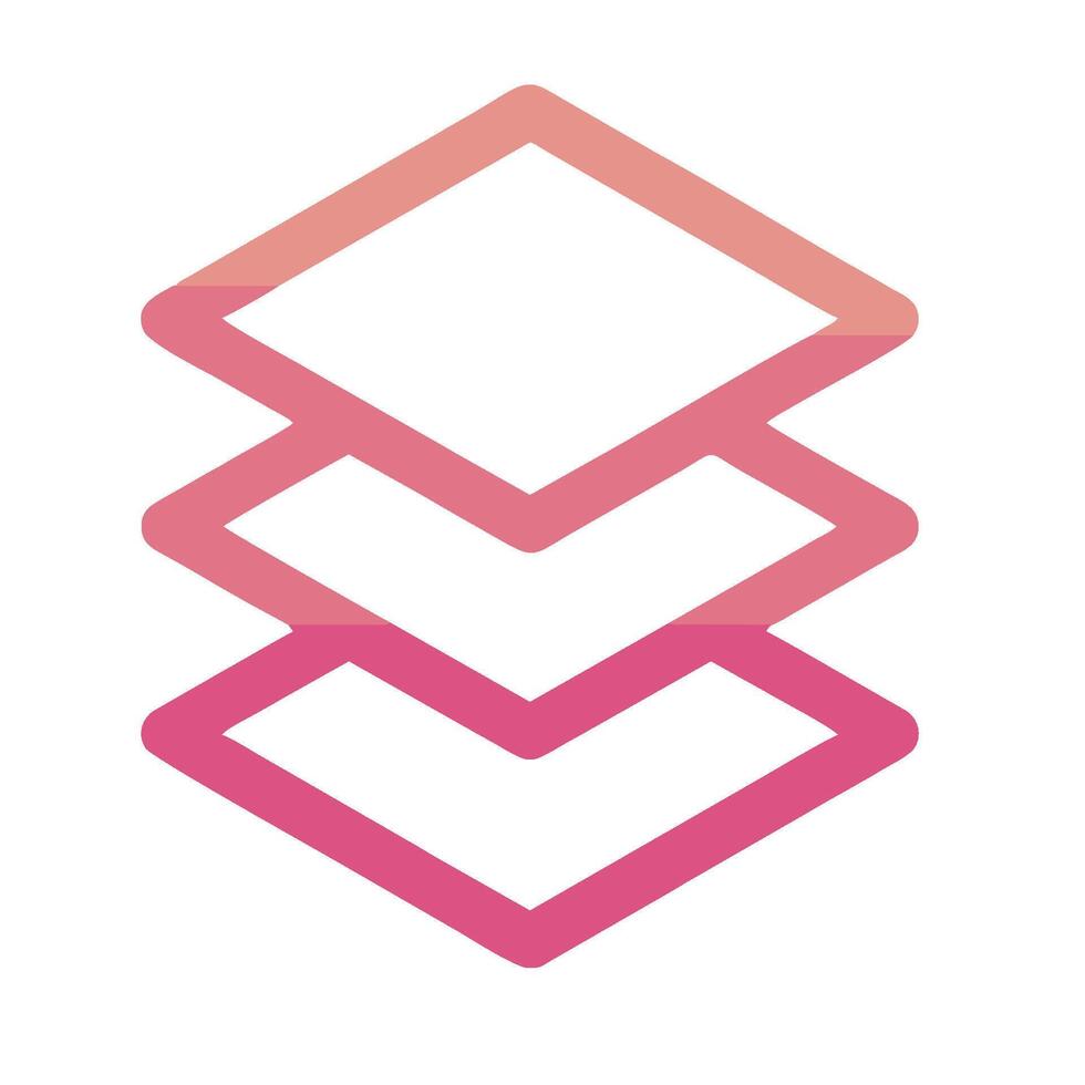 The logo for the company is pink and white vector