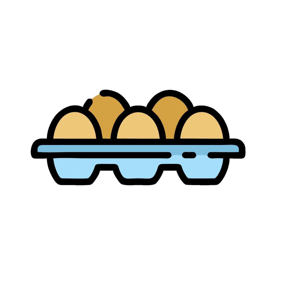Eggs in a tray icon on a white background vector