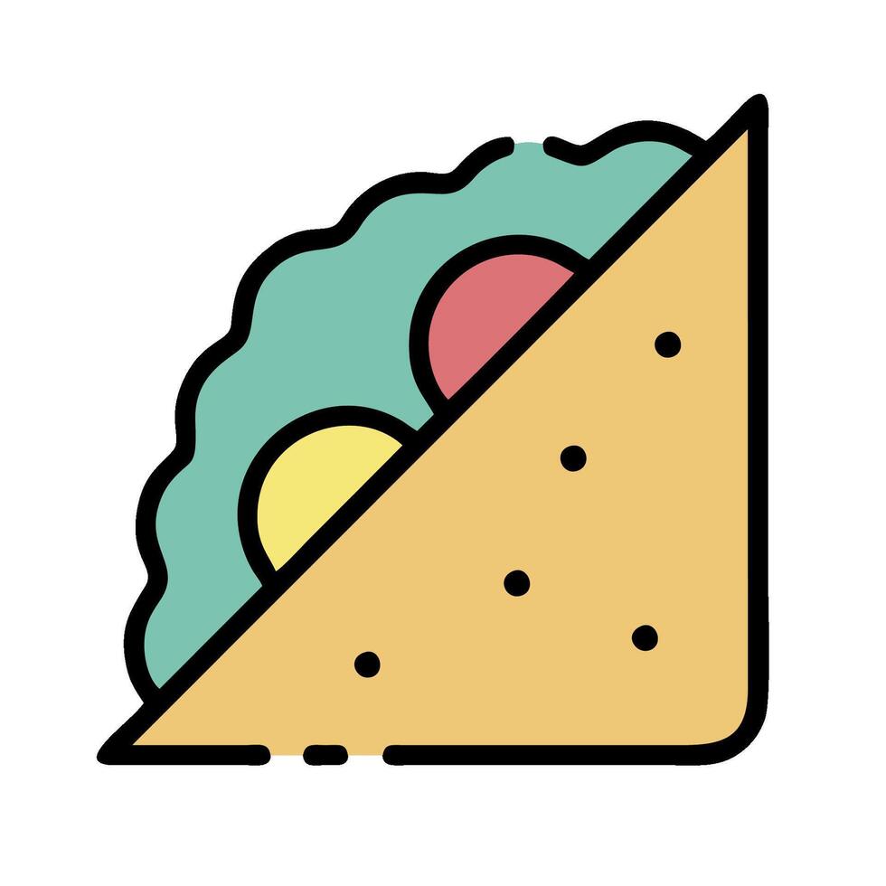 Taco icon illustration vector