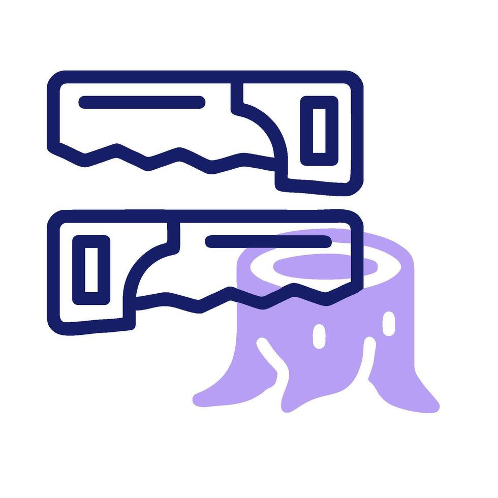 A pair of scissors with a tree stump on top vector