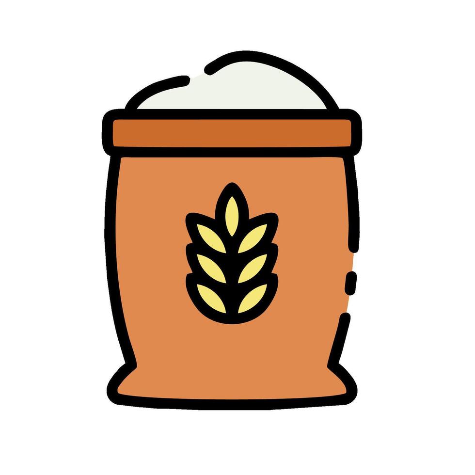 Grain bag icon, wheat, grain, grain bag, wheat, grain bag, grain bag, vector