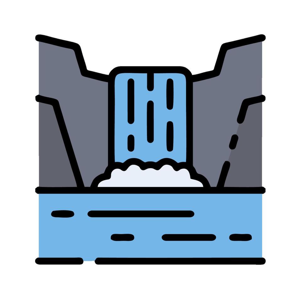 Waterfall icon illustration vector