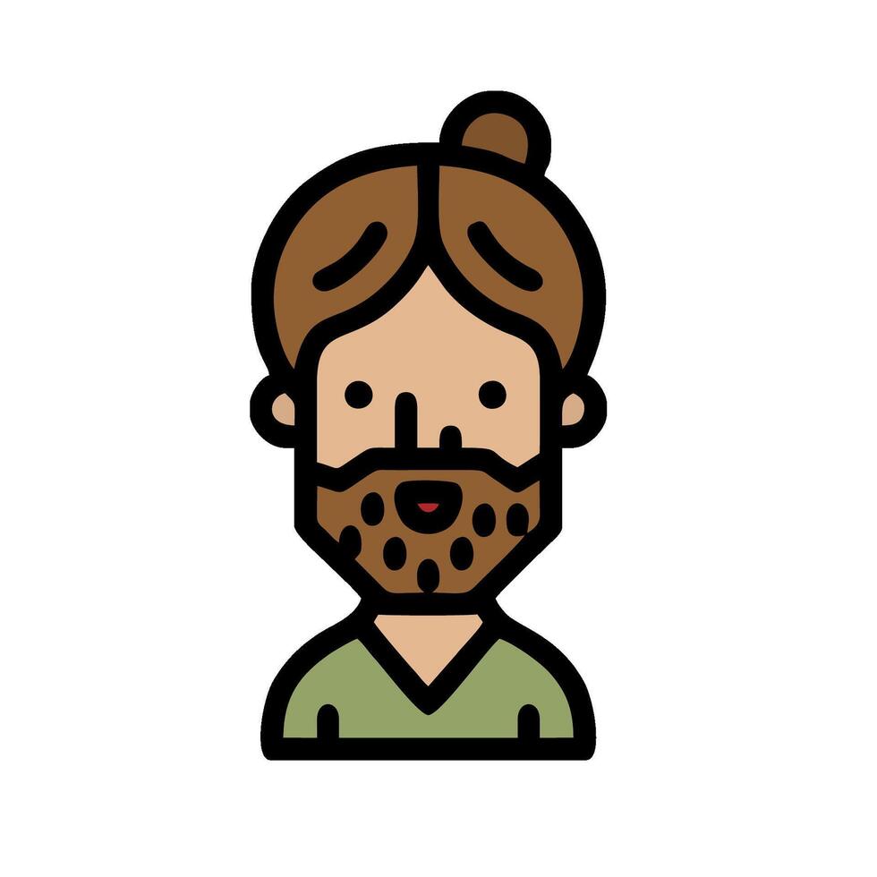 A man with a beard and a mustache vector