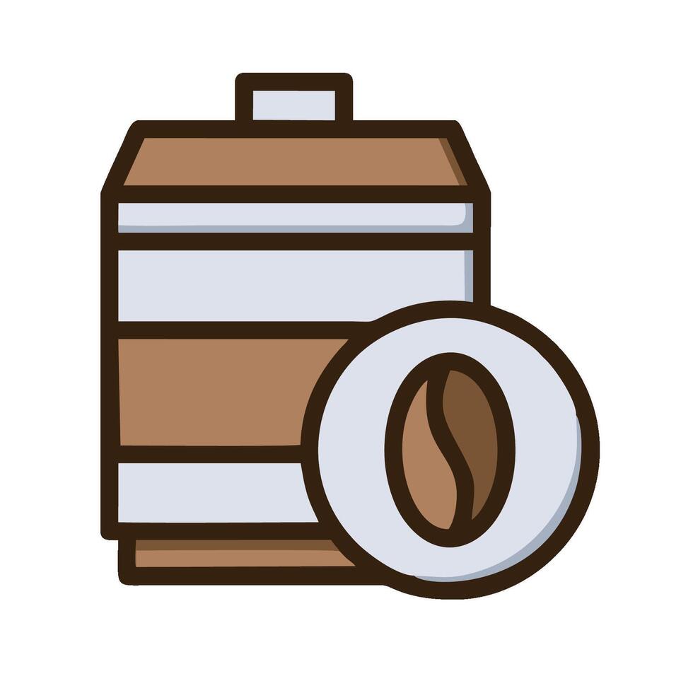 Coffee beans and a can icon illustration vector