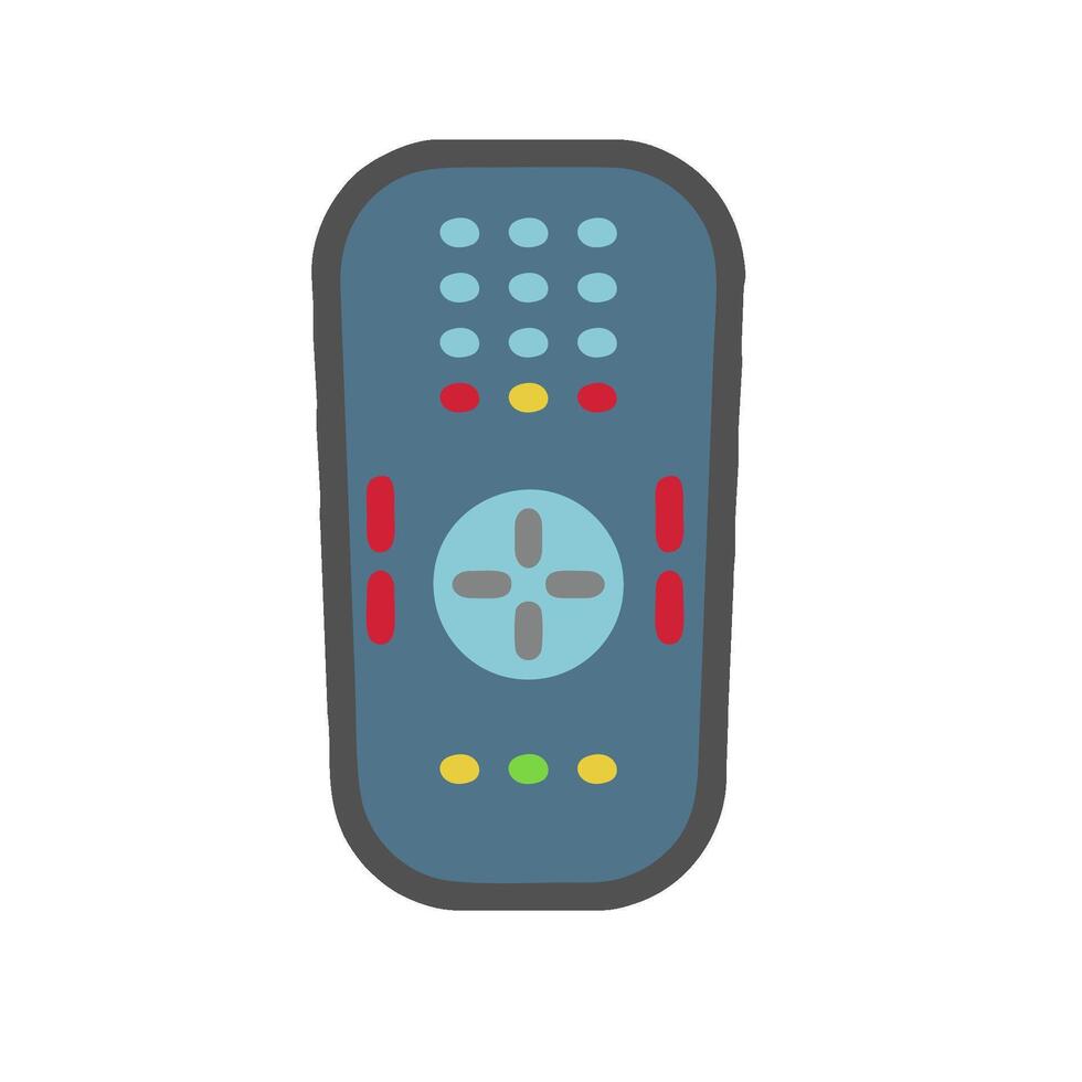 A remote control is shown on a white background vector