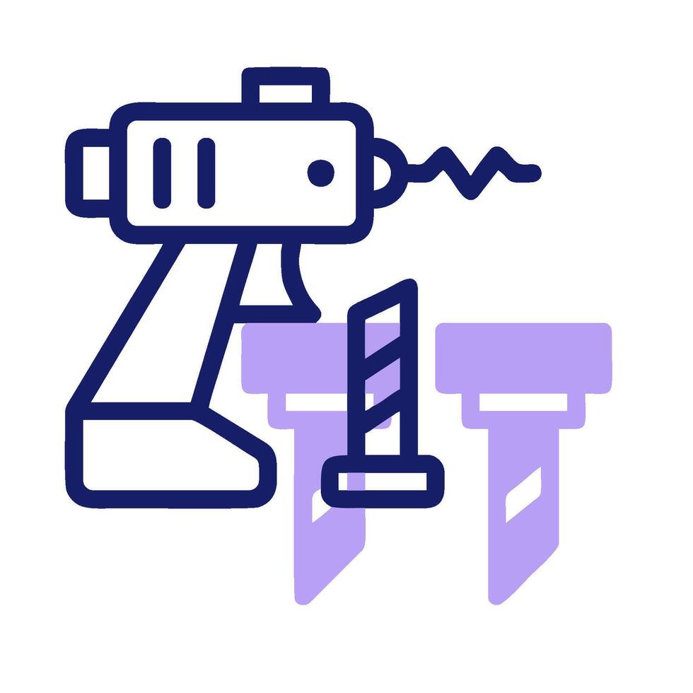 A drill and screwdriver icon vector