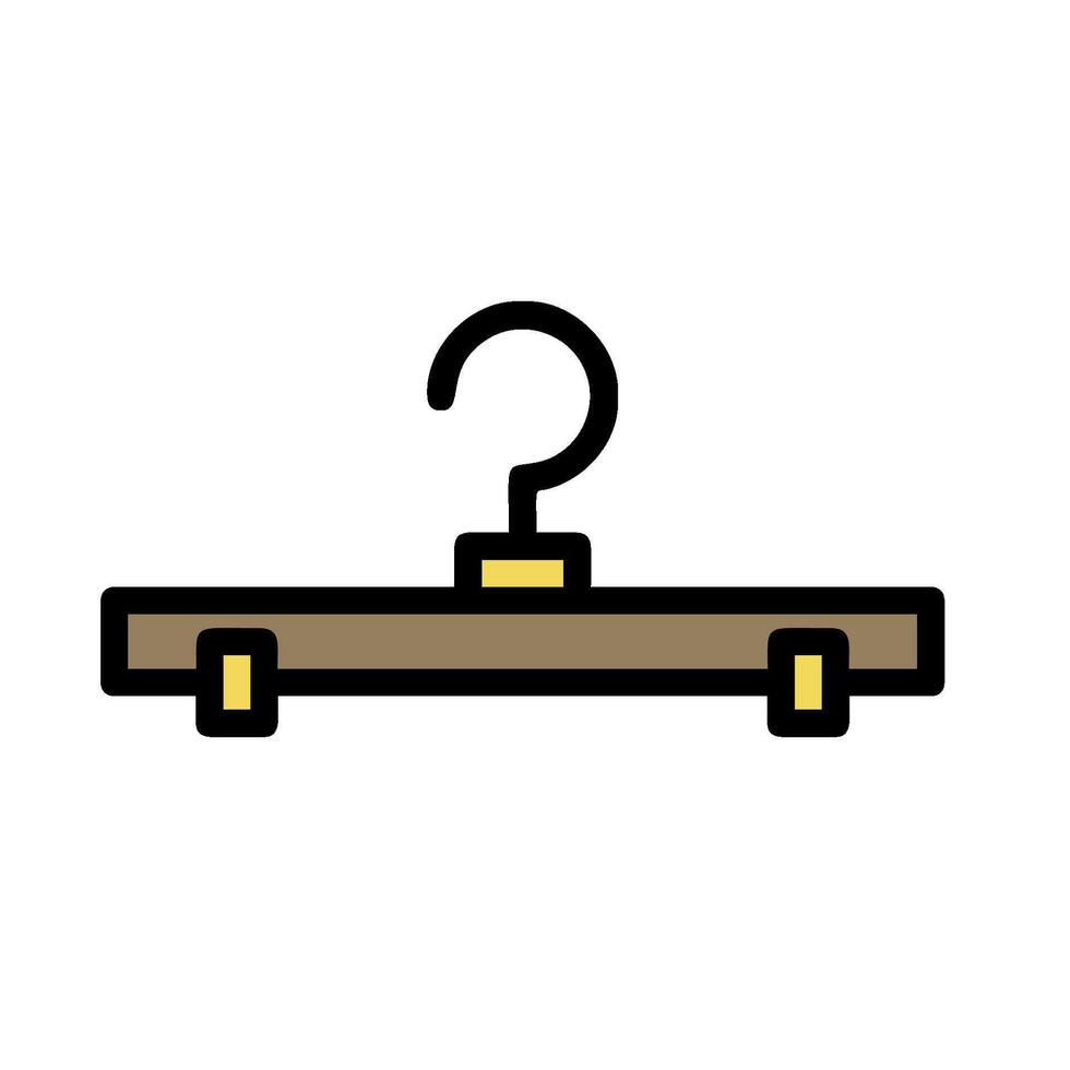 A wooden hanger with a question mark on it vector