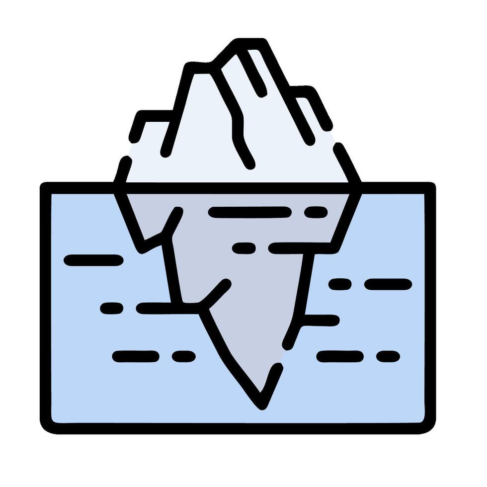 Iceberg icon illustration vector