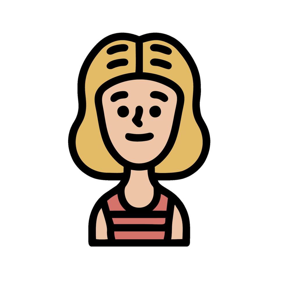 A woman with blonde hair and a smile vector