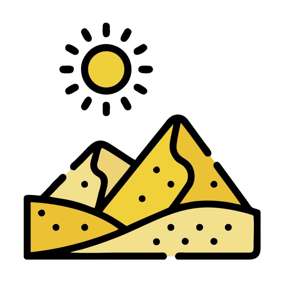 The sun is shining on a mountain with a mountain in the background vector