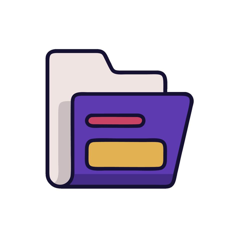 File folder icon illustration vector