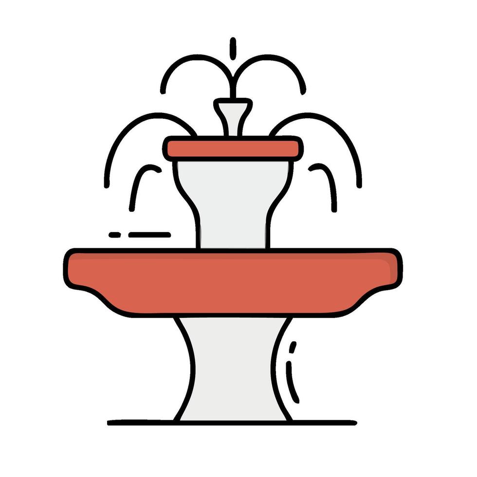 A fountain with water coming out of it vector