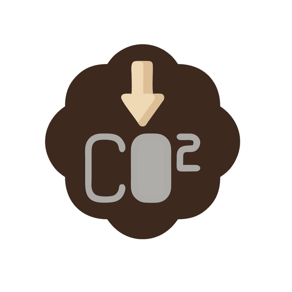 A brown and white logo with the word co2 vector