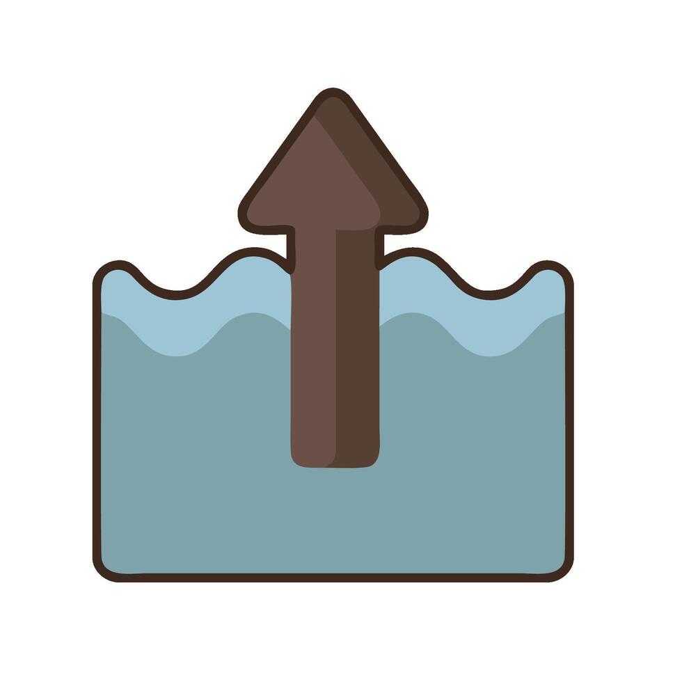 Water level indicator icon illustration design vector