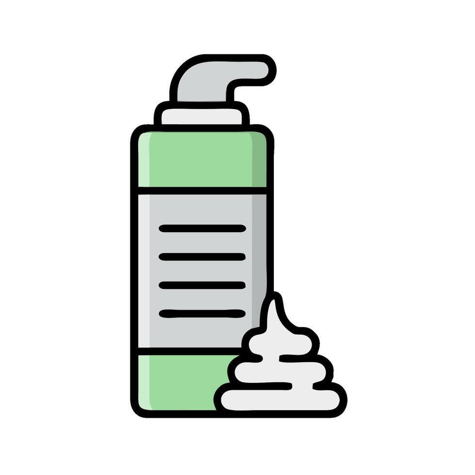 A bottle of cream and a spoon of cream vector