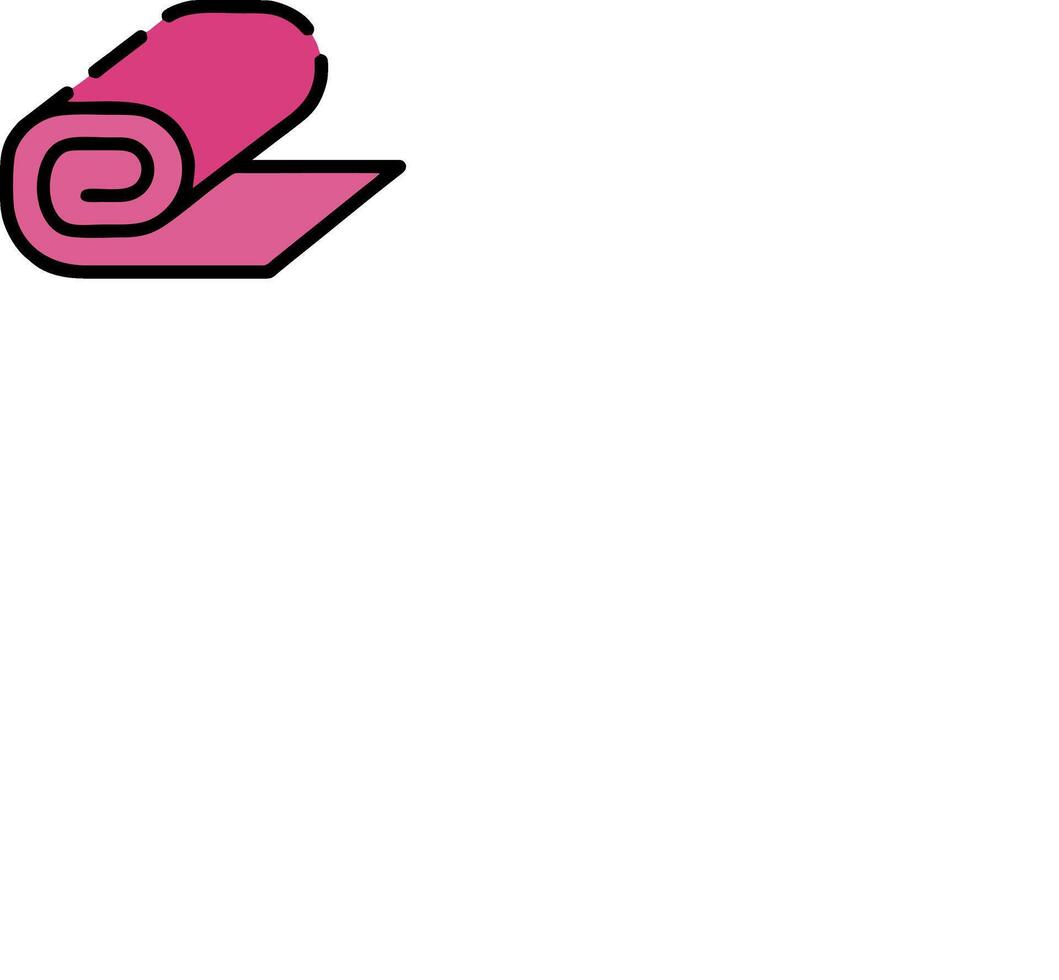 A pink roll of toilet paper on a white background vector