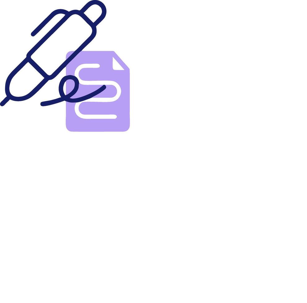 A pen is holding a paper clip and a paper clip is holding a pen vector