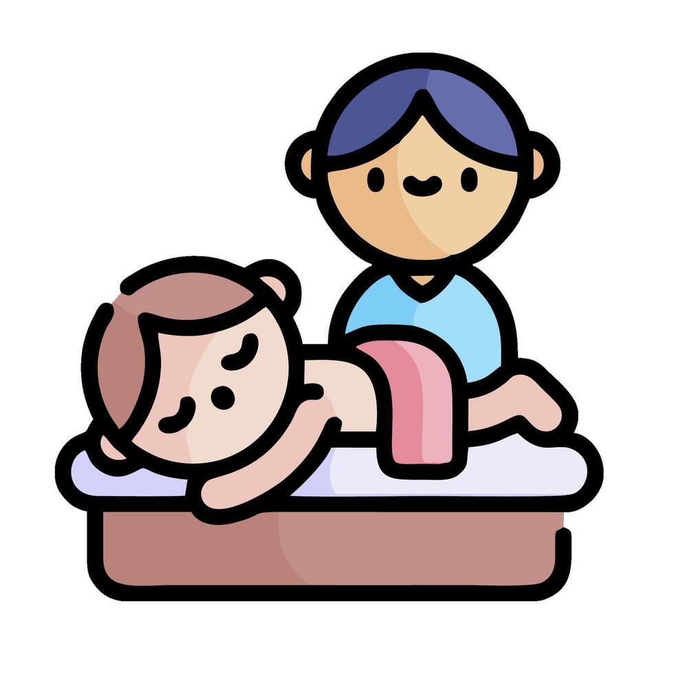 A woman is laying on a bed with a man vector