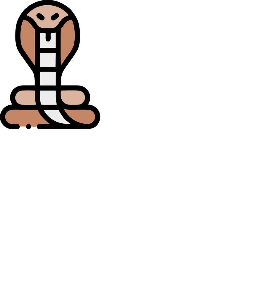 A snake is sitting on a white background vector