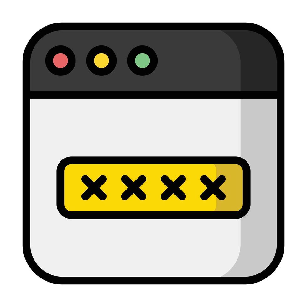 Simple Password colorful icon. The icon can be used for websites, print templates, presentation templates, illustrations, etc vector