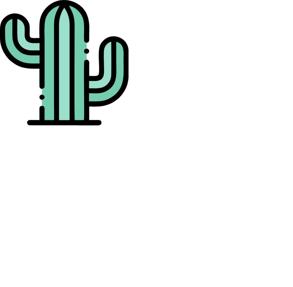 A cactus plant icon on a white background vector