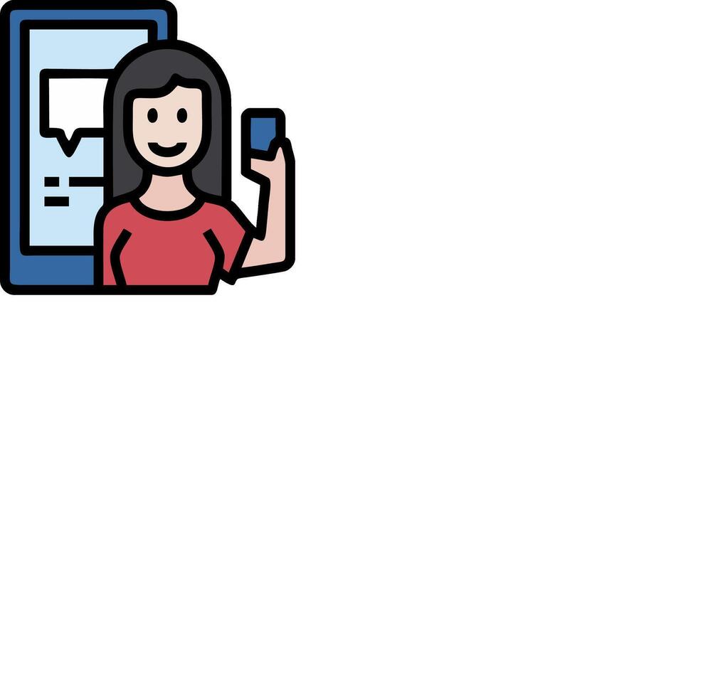 A woman holding a phone and a credit card vector