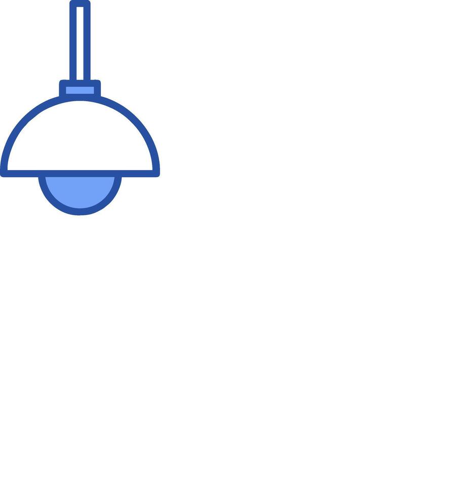A blue light bulb hanging from a ceiling vector