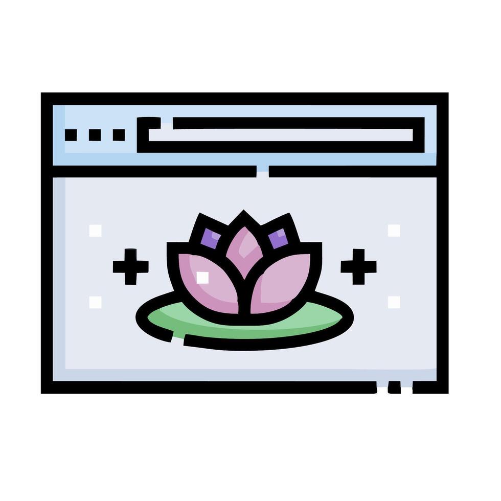 A web page with a lotus flower on it vector