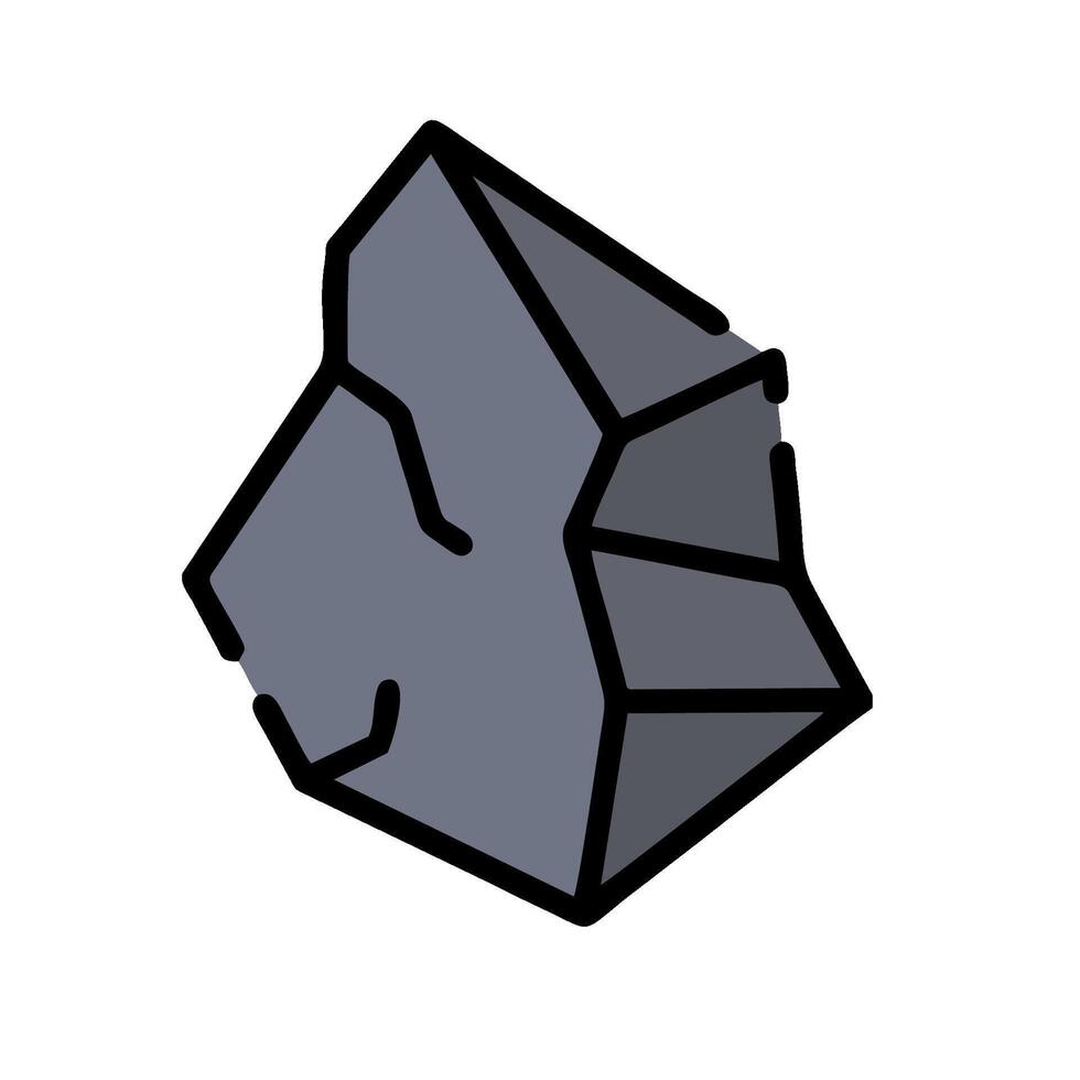 A rock with a black outline on it vector