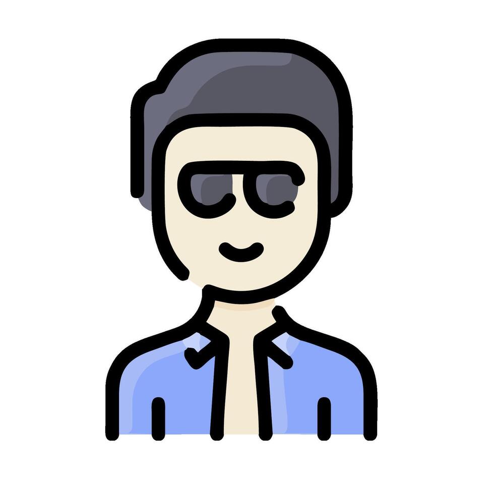 A man wearing sunglasses and a shirt vector