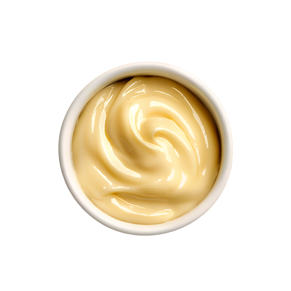 Mayonnaise Realistic Top View Photography Isolated on Transparent Background png