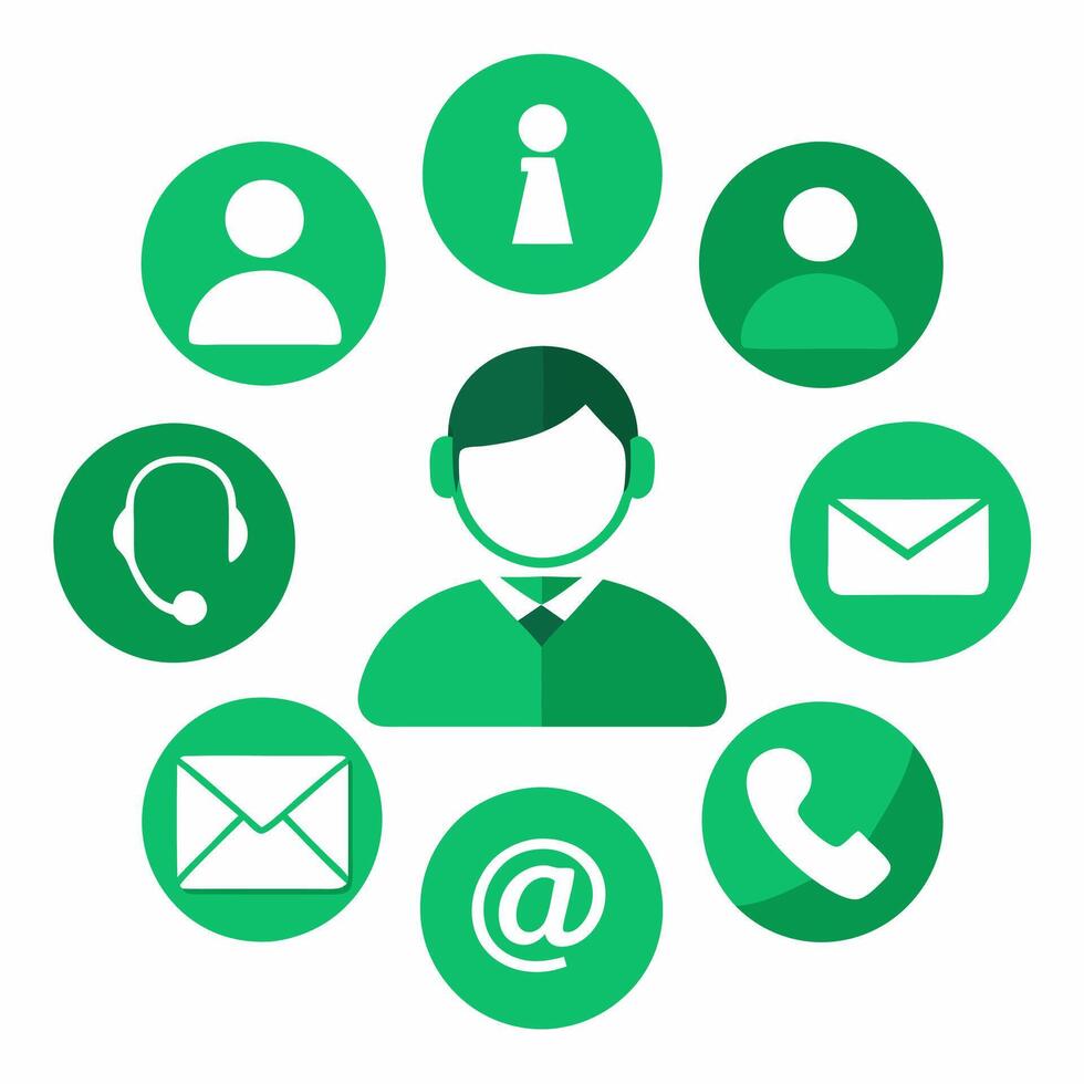 Contact stream buttons set Contact streams news banner collection design. vector