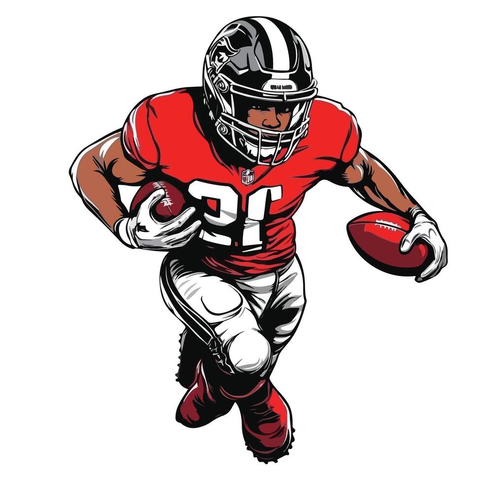 Stylish American Football Design on a Crisp White Background Suitable for Sports Marketing and Branding Purposes vector