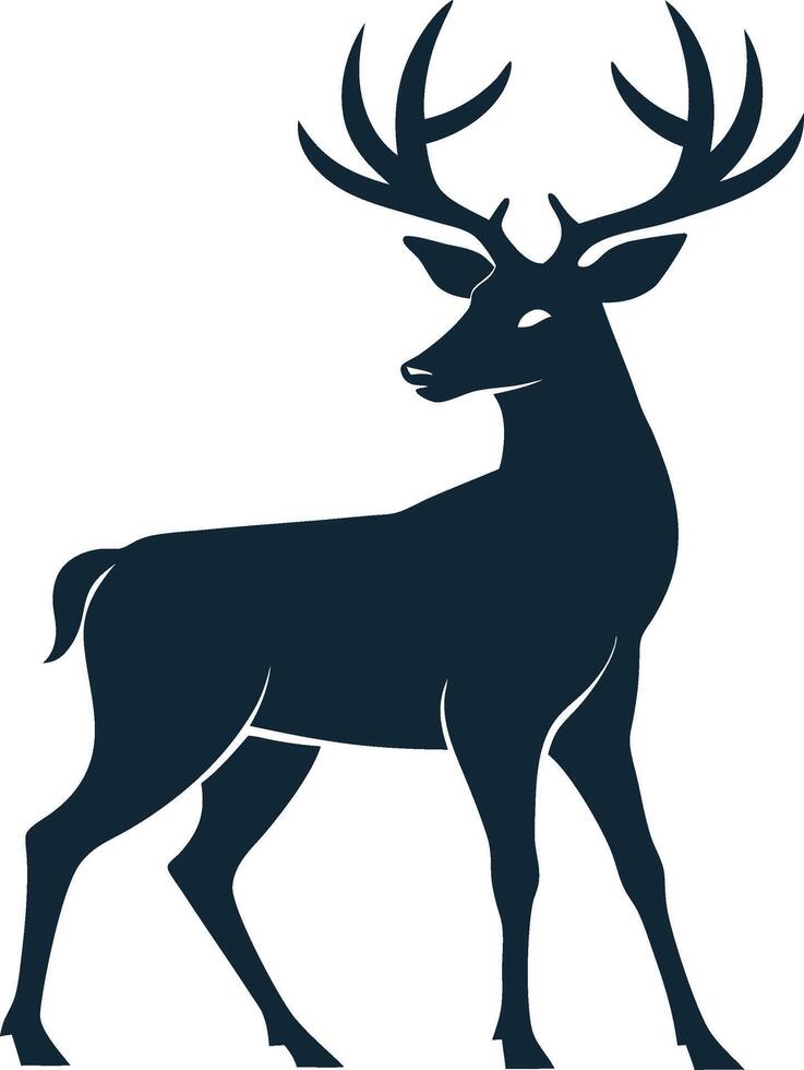 deer sillhouette illustration vector