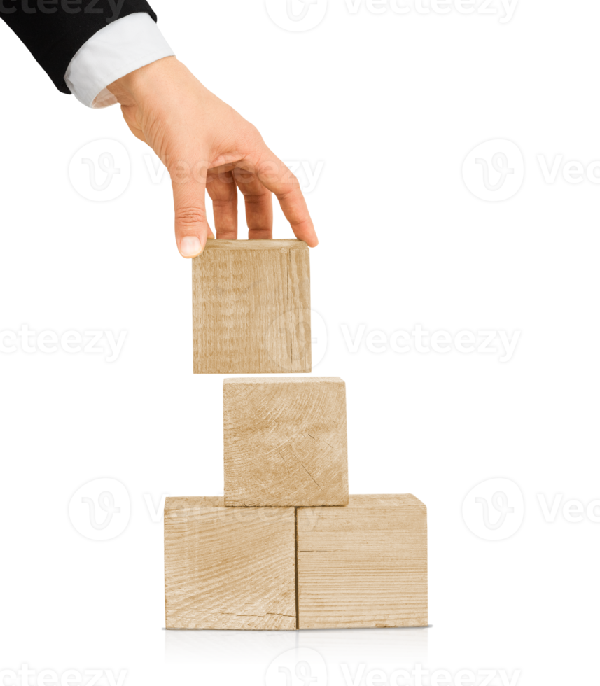 Business and Finance Pyramid, Constructing Success. Isolated on transparent background png