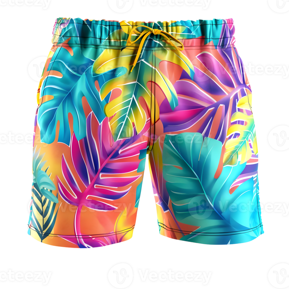 vintage Colorful Shorts isolated on transparent background png
