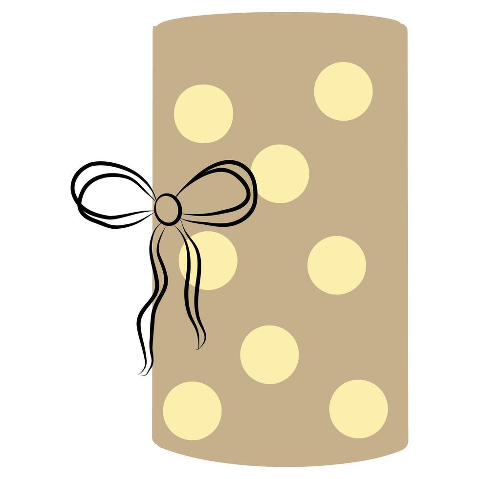 Illustration of Polka Dot Gift Box with Bow vector
