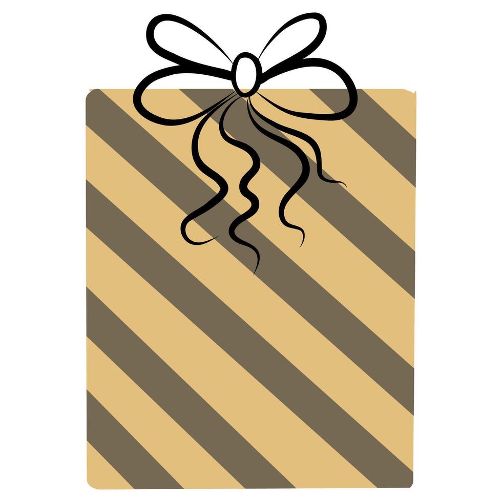 Illustration of a Gift Box with Ribbon vector