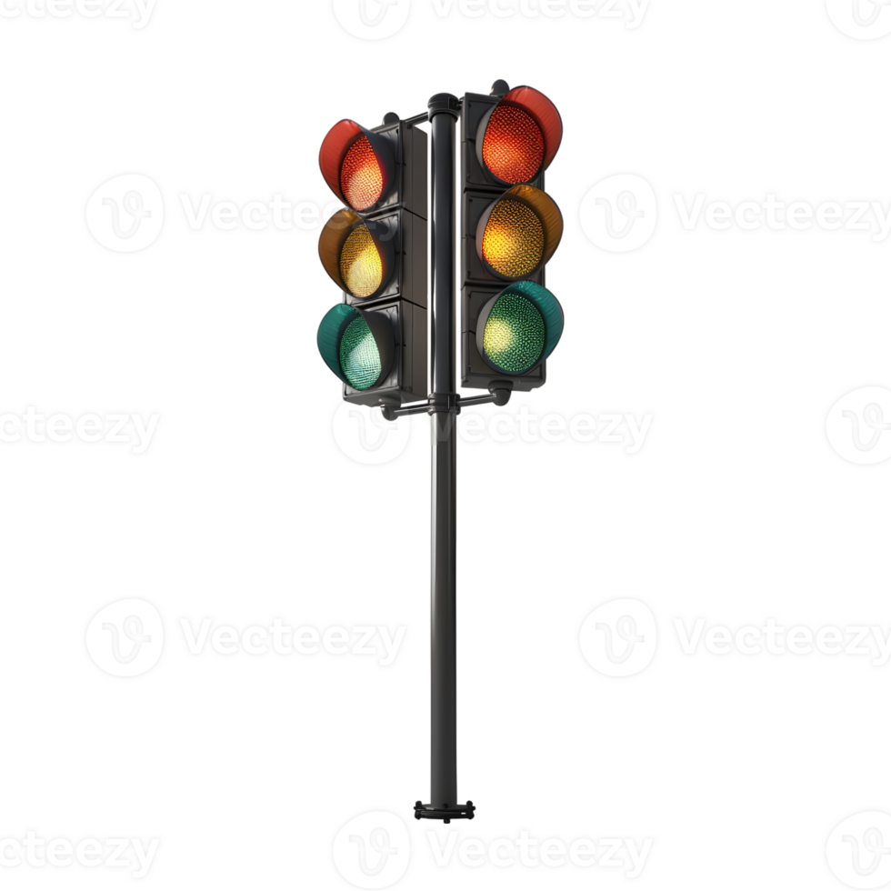 Traffic Light isolated on transparent background png