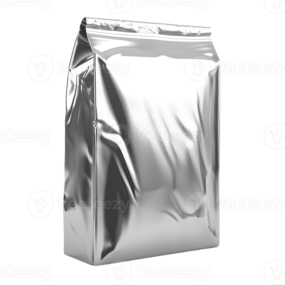 Foil Stand-Up Pouch Isolated on Transparent Background png