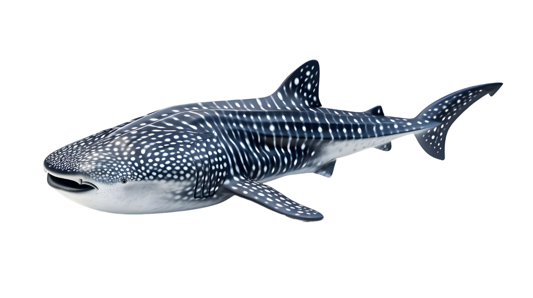 Spotted Whale Shark isolated on transparent background png