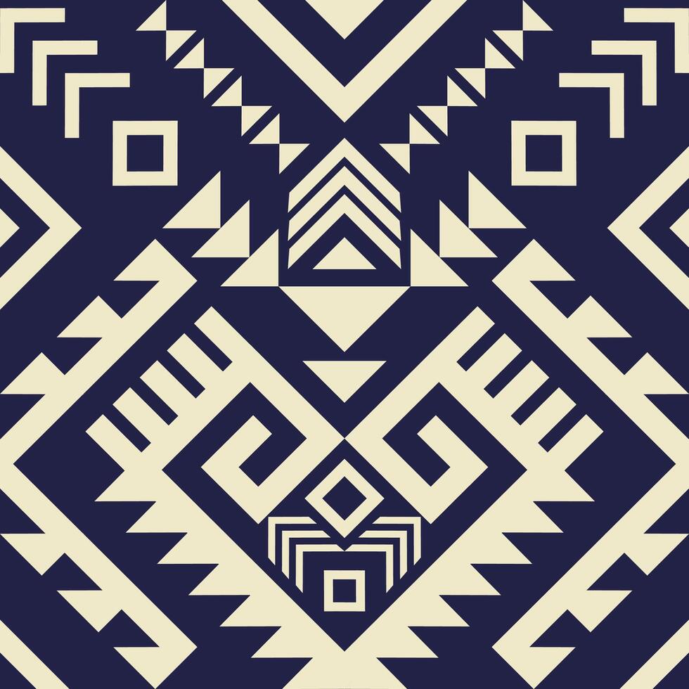 tribal pattern. tribal ethnic geometric pattern yellow and blue color. design for background, wallpaper, fabric, clothes, wrapping, embroidery, carpet, decor, textile vector