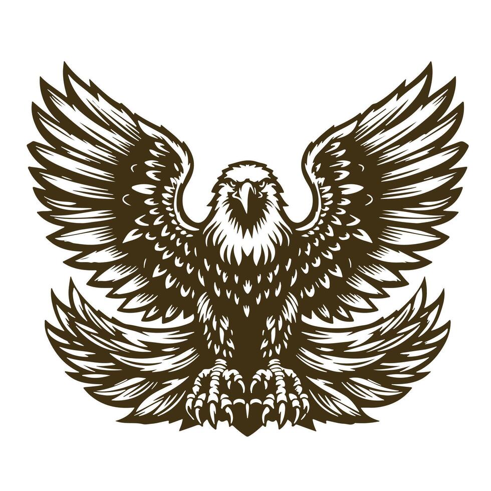 A black Eagle Flying vector