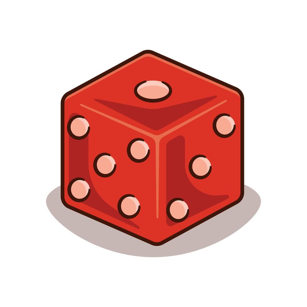 dice - cartoon illustration vector
