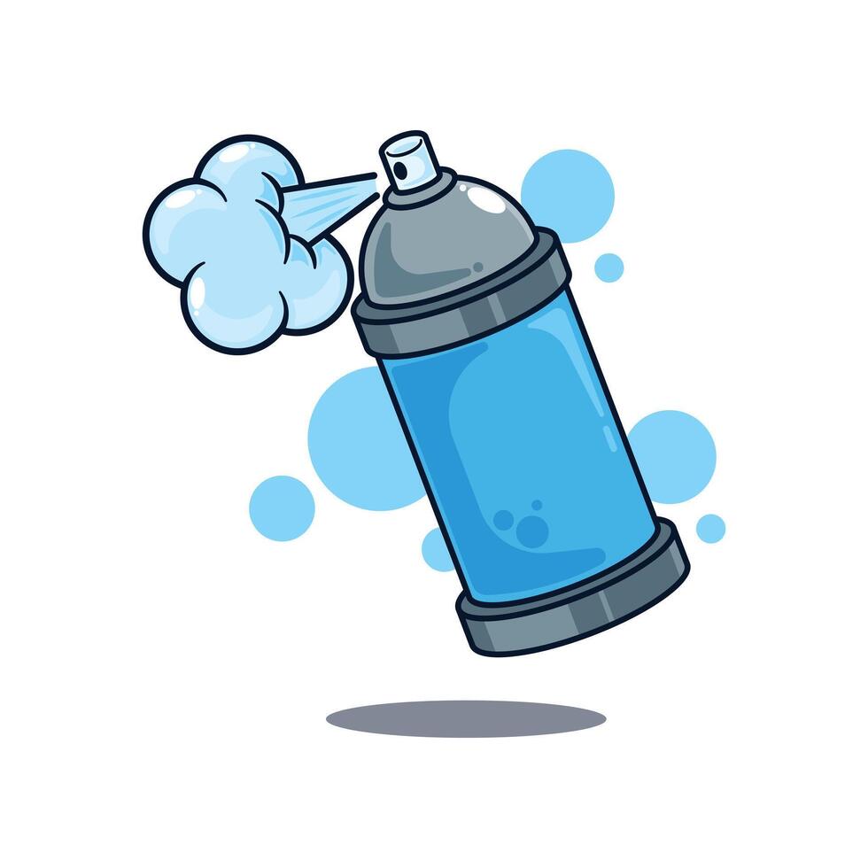 spray paint - cartoon illustration vector