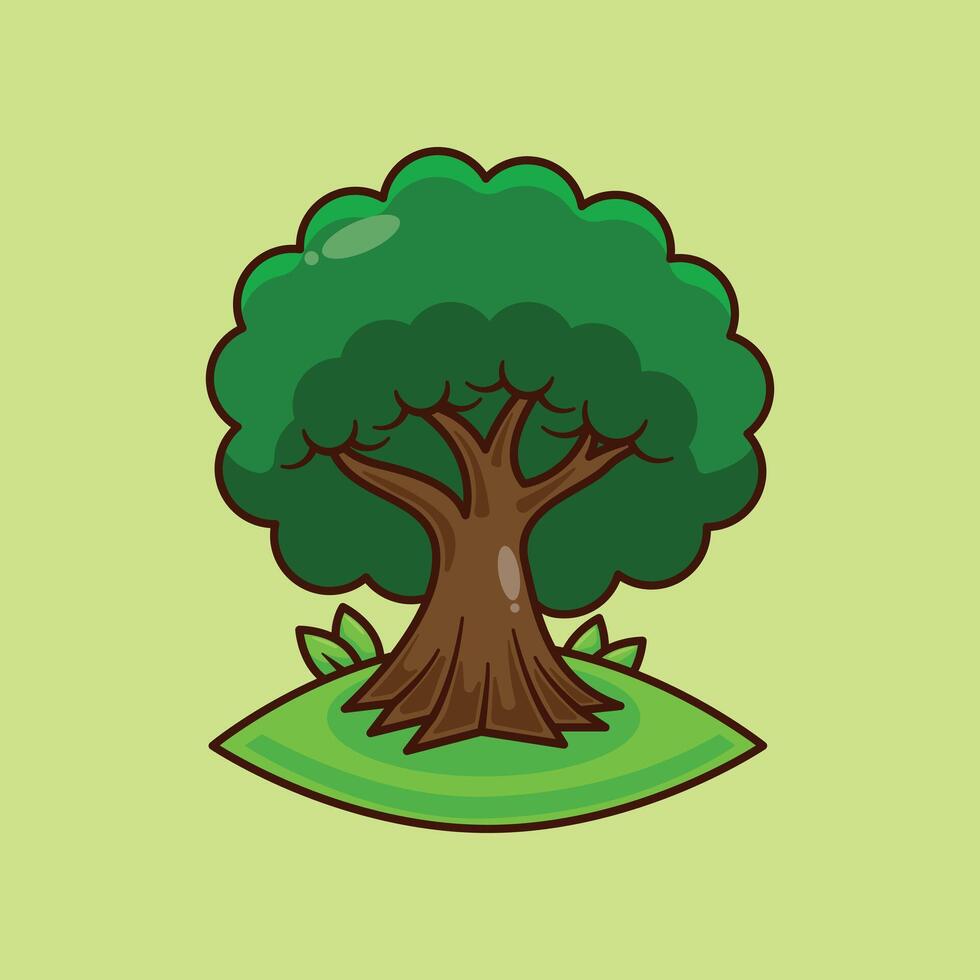 tree - cartoon illustration vector