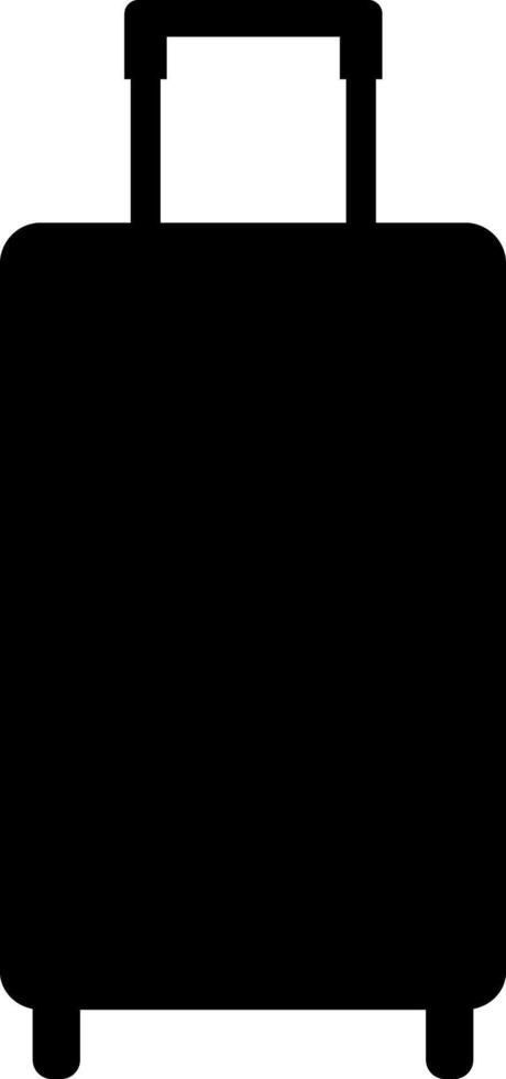 Silhouette of suitcase. vector