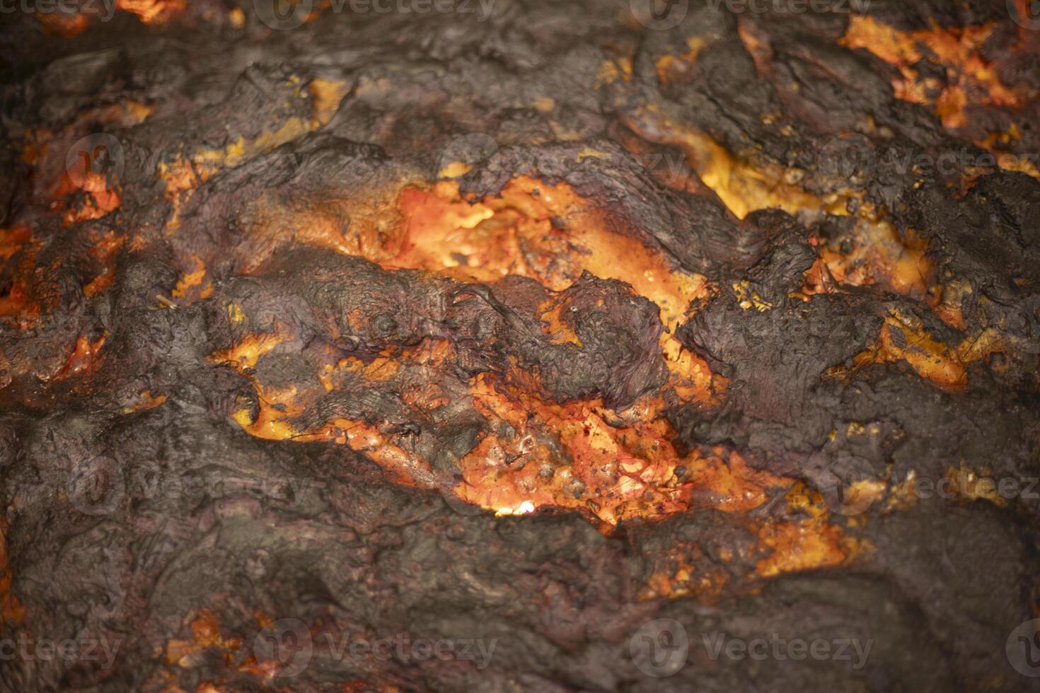 Lava texture. Lava flows. Heat. photo